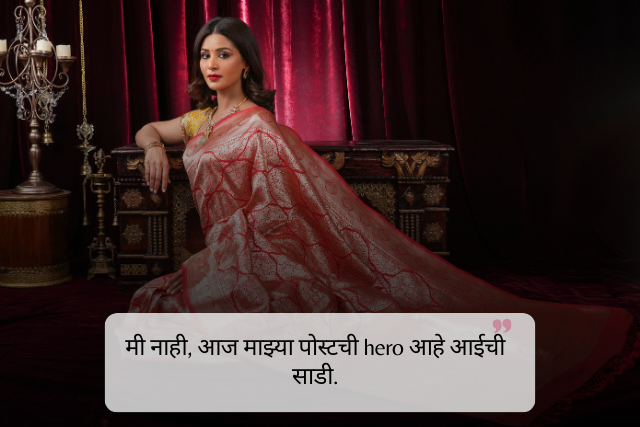 Festival Special Aaichi Saree Captions