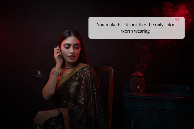 Black Saree Comments in Hindi
