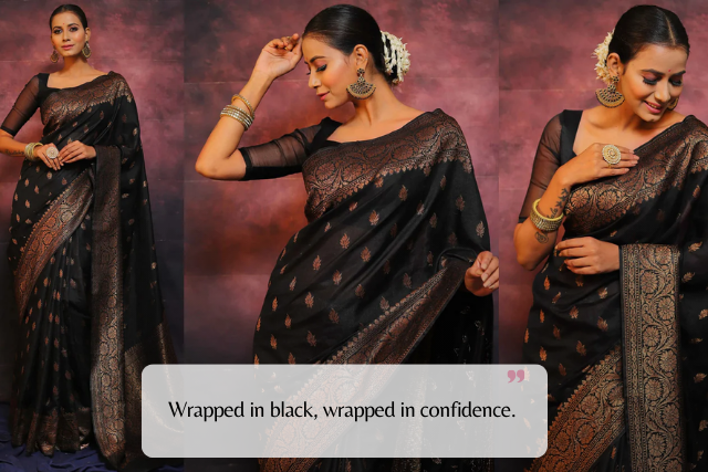 Funny Black Saree Quotes and Puns