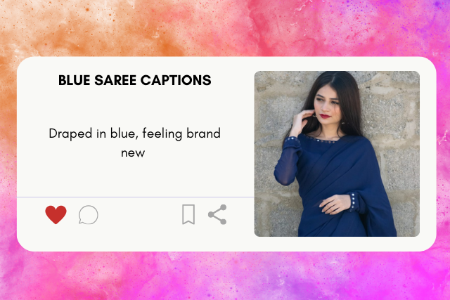 350+ Best Blue Saree Captions for Instagram (2026)