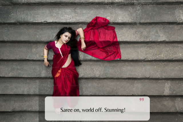 Short & Cute Comments for Saree