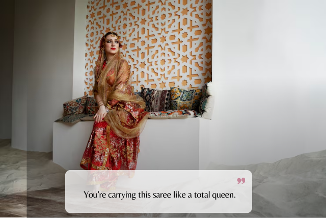 Flirty & Romantic Saree Compliments