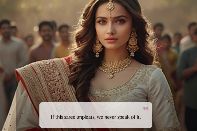 Savage & Attitude Funny Saree Captions