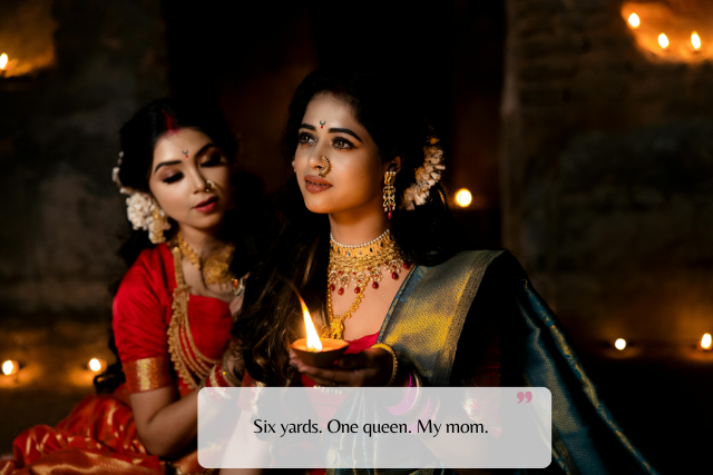 Emotional Mom Saree Captions