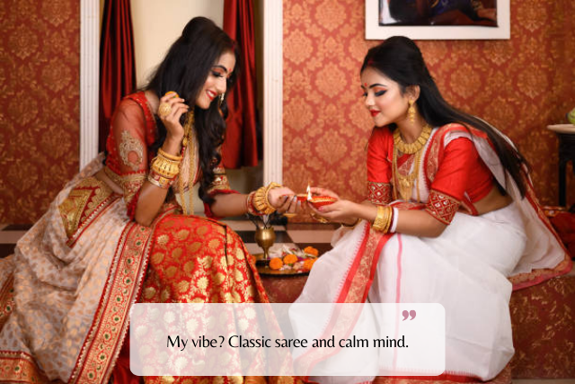 Funny Saree Captions in English