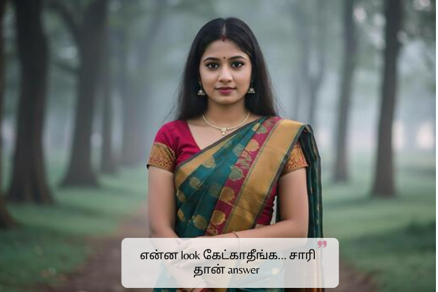 Modern & Attitude Saree Quotes in Tamil