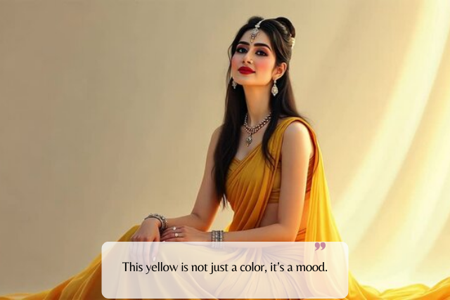 Best Yellow Saree Captions