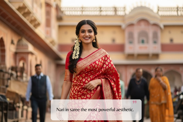 Nari Shakti Saree Quotes (Women Power)