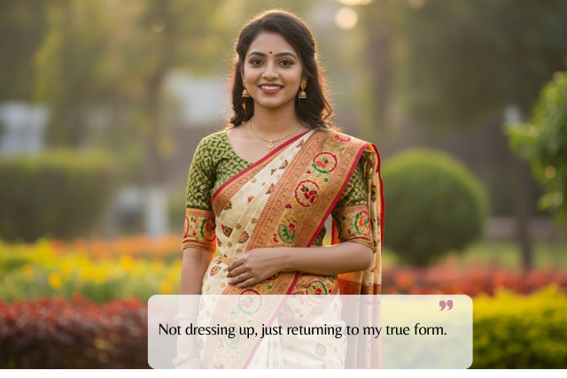 Savage & Attitude Nari Saree Captions