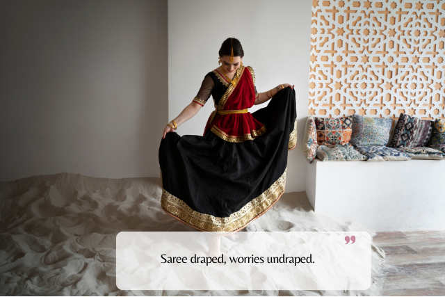 Aesthetic Saree Captions for Reels & Slow-Mo