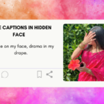 saree captions in hidden face