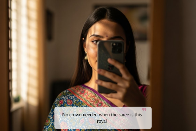 Traditional & Ethnic Saree Selfie Captions