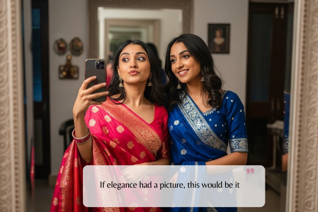 Best Saree Selfie Captions