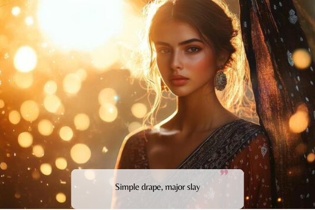 Best Short Saree Captions