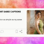 short saree captions