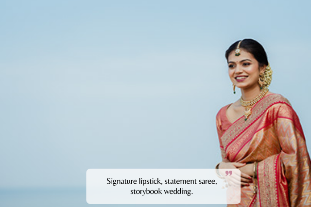 Traditional Silk & South Indian Wedding Saree Captions