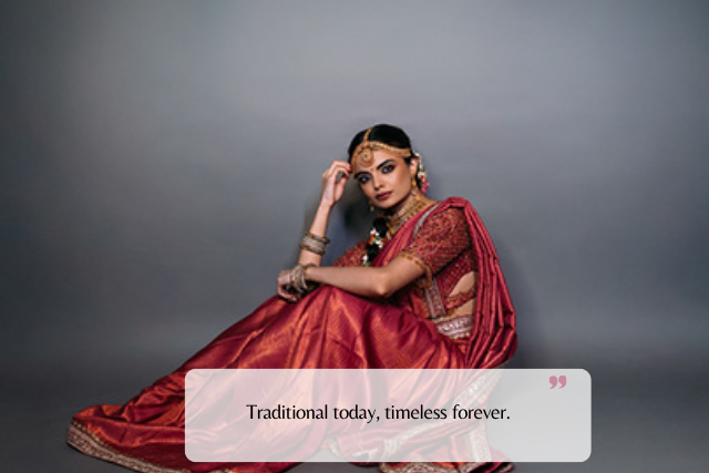 Best Wedding Saree Captions